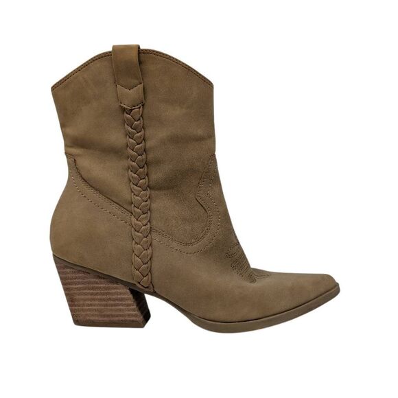 DV Dolce Vita 8.5 Tan Koolson Western Booties Camel Boho Cowboy Boots - Picture 2 of 11